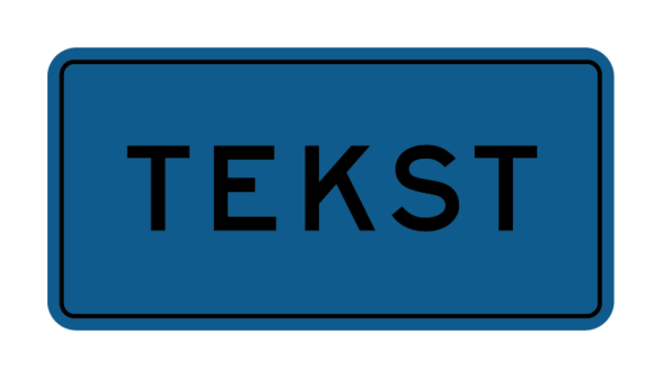 Tekstbord klasse III blauw BioBased Sign
