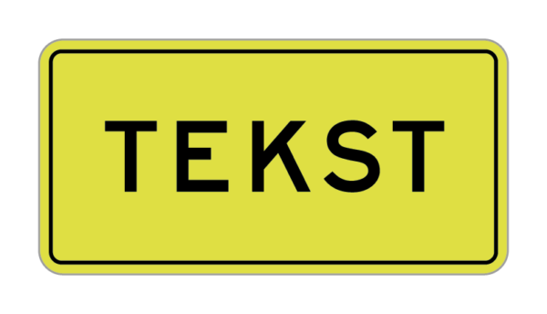 Tekstbord klasse III geel BioBased Sign