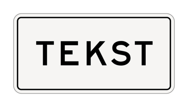 Tekstbord klasse III wit Aluminium Recycled Sign