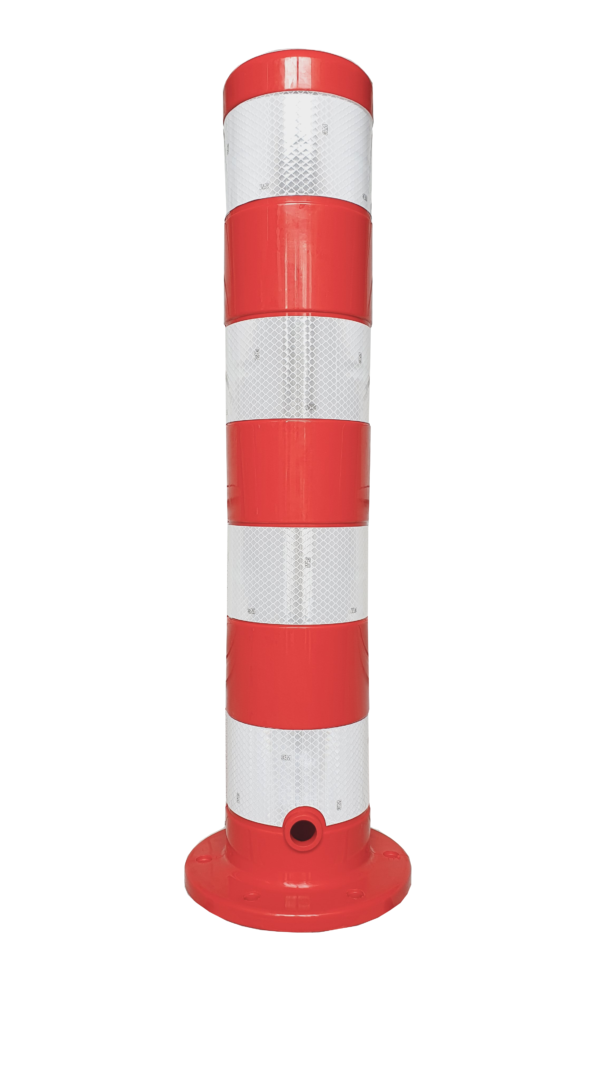 ViaPole kunststof fietspadpaal met voetplaat vzv 4 HIP band